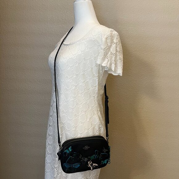 Coach Butterfly Applique Convertible Crossbody Bag - Picture 2 of 9